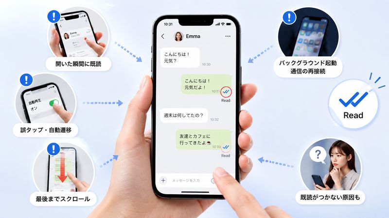2.ハロートークで既読がついてしまう具体的なケース