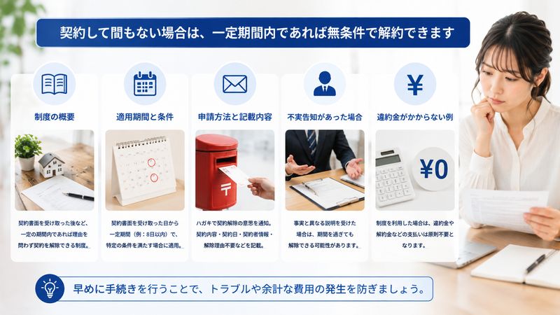 3.初期契約解除(クーリングオフ)を使った解約方法