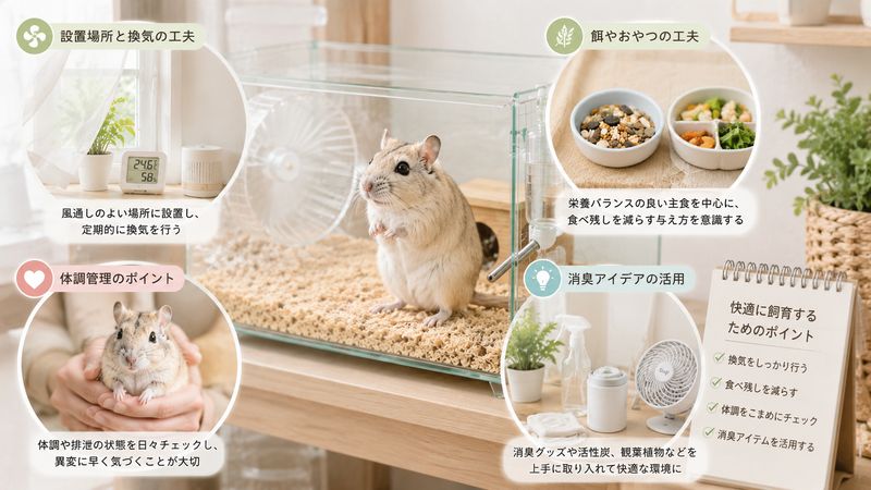 4.マカロニマウスを臭わせずに快適に飼育するコツ
